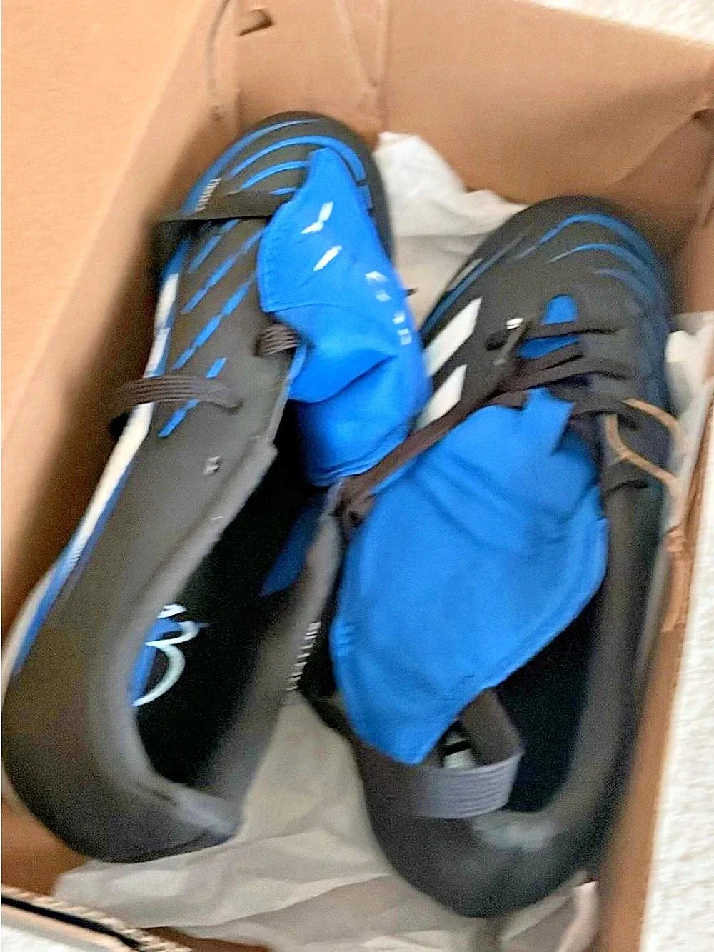 adidas Predator League FT FG J B Kids' Soccer Cleats Blue & Black Boys US 3 NWT